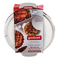 Tava GoodCook Stoneware me kapak, 1.5qt, 19x19x5 cm, e bardhë