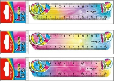 Vizore Keyroad Ruler, 15 cm, fleksibile, shumëngjyrëshe