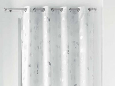 Perde Douceur D`Interieur Bloomy, 140 x 260 cm, të bardha / të argjendta