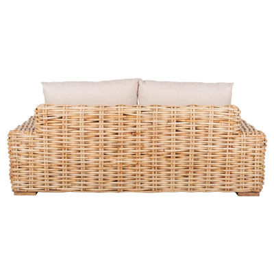 Divan i jashtëm 2-ulëse Tropel 192x88x70-85Hcm (HM9809), bardhë