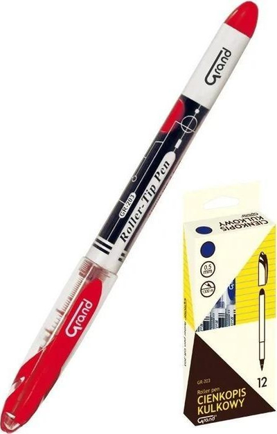 Stilolaps Grand Fineliner GR-203, 12 copë, i kuq