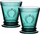 Set gotash Ecila Dark Glass, xham i trashë, dizajn dekorativ, smerald
