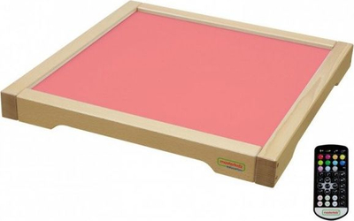 Panel drite LED Masterkidz që ndërron ngjyrat, me telekomandë, me kornizë druri