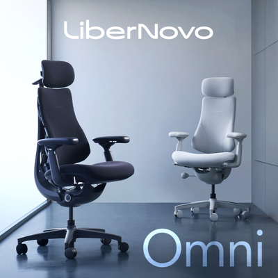 Karrige zyre LiberNovo Omni Dynamic, ergonomike, me mbështetëse koke, e zezë