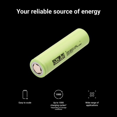 Bateri e rikarikueshme Green Cell 18650, 2900mAh, set 50 copë, jeshile