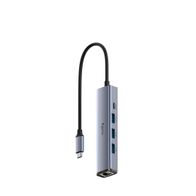 USB hub Cudy UH605, 5 në 1, kabllo 25 cm, gri