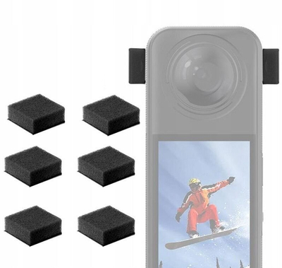 Set sfungjerë mikrofoni PULUZ PU775B, 6 copë, për Insta360 X5 X4 X3, të zinj
