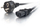 Kabllo rryme C2G European Power Cord, 1m, 16 AWG, e zezë
