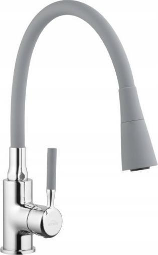 Rubinet kuzhine Invena Pogo H/BZ-80-L05, gryka fleksibile me 2 funksione, gri