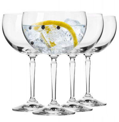 Set gotash koktejli Krosno Roma, 470 ml, 4 copa, transparente