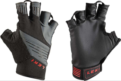 Doreza sportive Leki Master Short, madhësia 6, të zeza gri