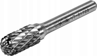 Freza cilindrike për hekur Yato YT-61723, dia 10mm, bisht 6mm, ngjyrë argjendtë