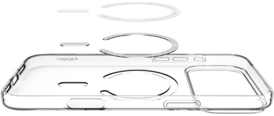Kapotë telefoni Spigen Liquid Crystal MagSafe për iPhone 17 Pro, transparente, me MagSafe, e bardhë