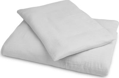 Set shtrati për kalamajt Sensillo Muslin, 2 pjesë, 100x135 cm, gri