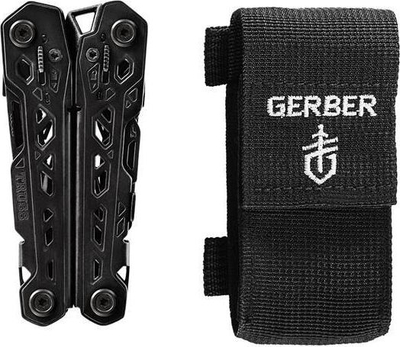 Multivegël GERBER Truss, 19 funskione, 11cm, e zezë