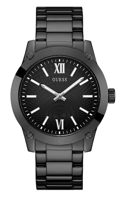 Orë dore për meshkuj Guess Crescent GW0574G3, e zezë