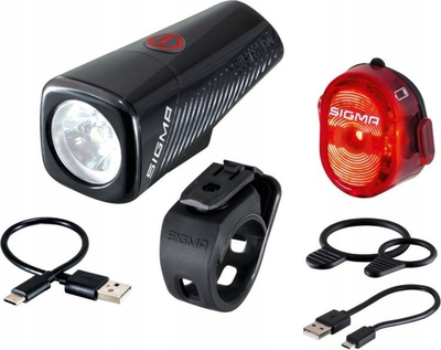 Set drita biçiklete Sigma Buster 150 Nugget Flash, 150 lumen, USB, e zezë