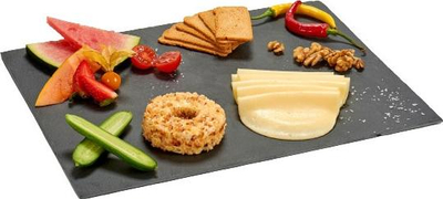 Set aperitiv Blackboard, dërrasë servirjeje, 30 x 40 cm, e zezë