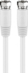 Kabllo SAT Goobay 27498, 3.5 m, konektor F në F, e bardhë