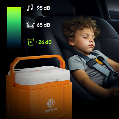 Frigorifer turistik Peme Trip 31.5L, termoelektrik, 12V 220V, portokalli