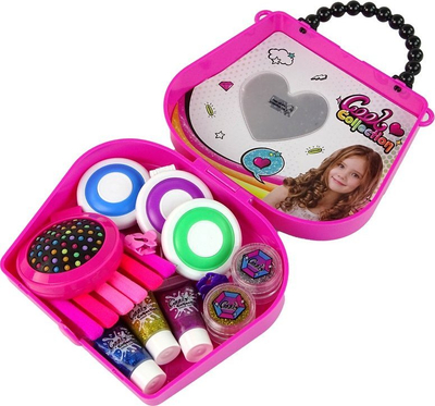 Set lodër me çantë dhe aksesorë flokësh Leantoys, plastik, rozë