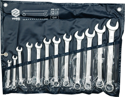 Set çelësash Vorel 51710, 6-22mm, 12 copë, të argjendtë