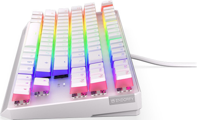 Tastierë mekanike Endorfy Thock TKL Pudding Onyx White, Kailh Red, ARGB, e bardhë