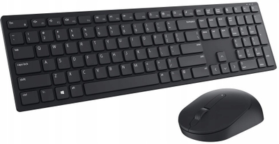 Set tastierë edhe maus Dell Pro KM5221W, pa tela, USB, i zi