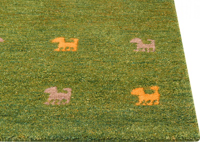 Tapet leshi Wool Gabbeh YULAFI, 160 x 230 cm, jeshil