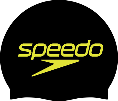 Капа за пливање Speedo Printed Silicone Cap, силикон, печатено лого, црна