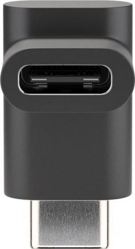 Adapter USB Type C Goobay, USB C F në USB C M, 90°, i zi