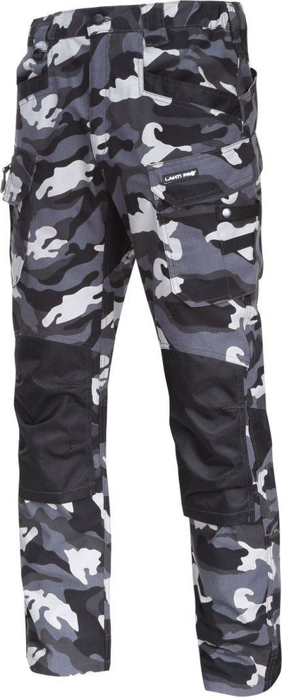 Pantallona pune Lahti Pro, 2XL, të zi / të hirtë (camo)