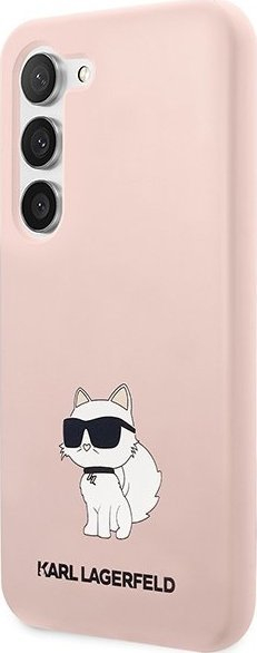 Mbulesë telefoni Karl Lagerfeld KLHCS23MSNCHBCP, për Samsung Galaxy S23 Plus, silikon, rozë