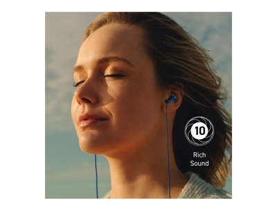 Слушалки in-ear Panasonic RP TCM225DEA, со кабел, со микрофон, сини