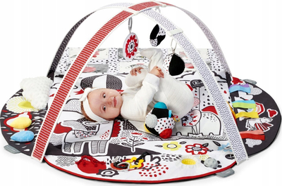 Dyshek loje shqisash për bebe Kinderkraft 4SMART, interaktiv, me lodra të varura, shumëngjyrësh