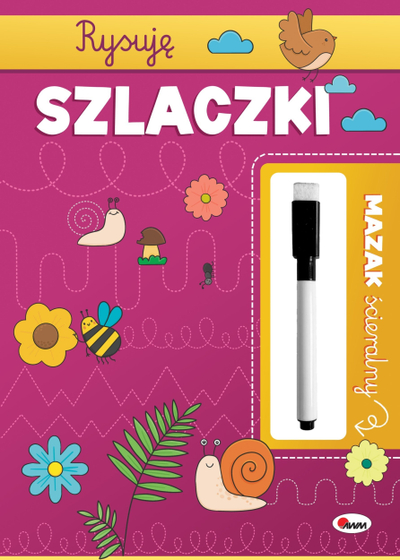 Libër edukativ AWM Rysuję Szlaczki, A4, me marker të fshishëm, shumëngjyrësh