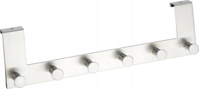 Varëse dere për rroba Wenko Celano, 6 grepa, çelik inox, mat