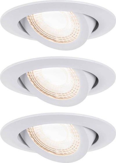 Spot tavan Paulmann 92985 LED, set me 3 copë nga 6W, i bardhë mat