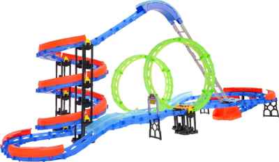 Сет тркачка писта Tengleader Extreme Racing, 116 делови, 2 автомобили со светла, повеќебоен