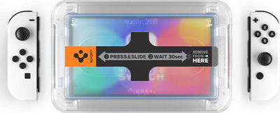 Mbrojtës ekrani Spigen Glas TR EZ Fit për Nintendo Switch OLED, 2 copa, xham i fortifikuar transparent