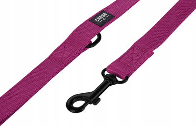 Leash për qen CHABA, 1.3m, tekstil i fortë, burgundy