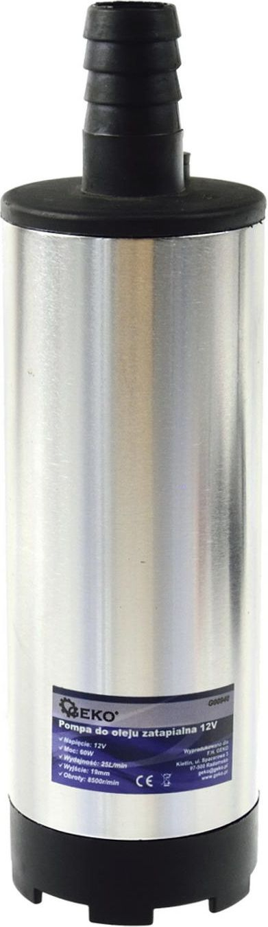 Потопна пумпа за масло Geko 52mm, 12V, метална