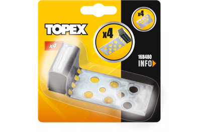Kapëse magnetike pllakash Topex, 4 copë