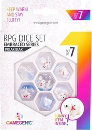 Set zari RPG Gamegenic Embraced Series Polar Bear, 7 copë, transparent