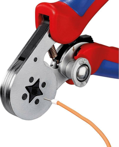Presa krimpimi Knipex 97 55 04 për tubeta ferrule, me doreza të rehatshme