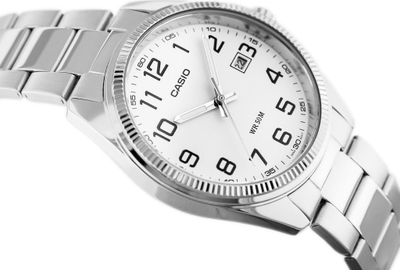 Orë dore Casio Collection MTP-1302PD-7BVEF, kuarc, rrip çeliku inox, argjendi