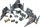 Set terreni sci-fi Battle Systems, modular 3D 28–35 mm, karton me printim me ngjyra, multi