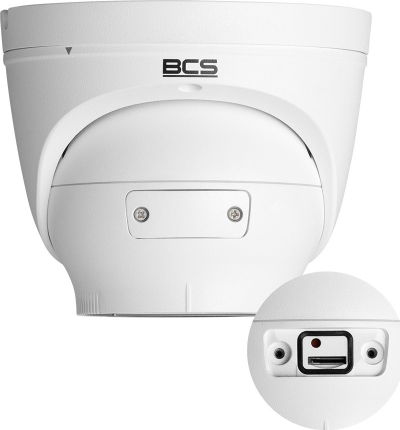 Kamerë IP dome BCS BCS-P-EIP58VSR4-Ai2, 8MP 4K, motozoom, IR 40m, IP67, e bardhë