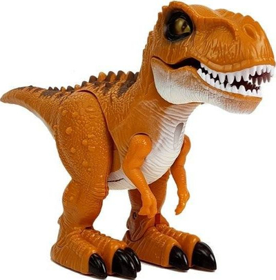 Lodër dinosaur me telekomandë Leantoys, lëvizje dhe drita, kafe