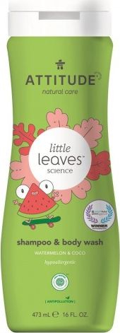 Shampo edhe xhel dushi për kalamaj Attitude Little Ones 2n1, shalqi edhe kokosi, 473 ml